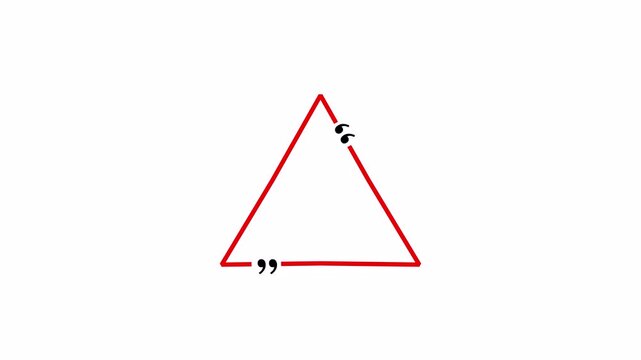 Triangle quote icon animation Chatting communication animated icon Animated Triangle quote frame design for textual quotation or text spoken transparent background 4K animation with alpha channel