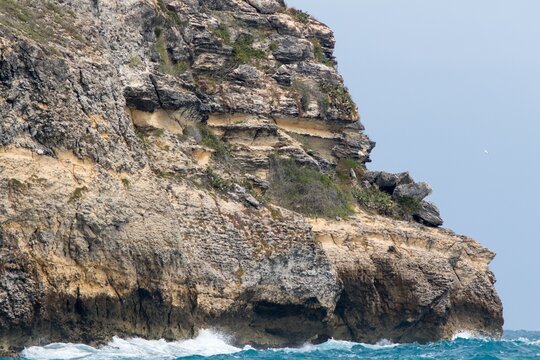 Hell's Gate, an interesting geological formation on a small island east of Antigua island in the Caribbean.