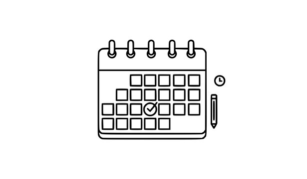 &ldquo;Calendar vector icon with date, schedule, and planner symbol for UI, web, mobile app, and digital organization design&rdquo;
