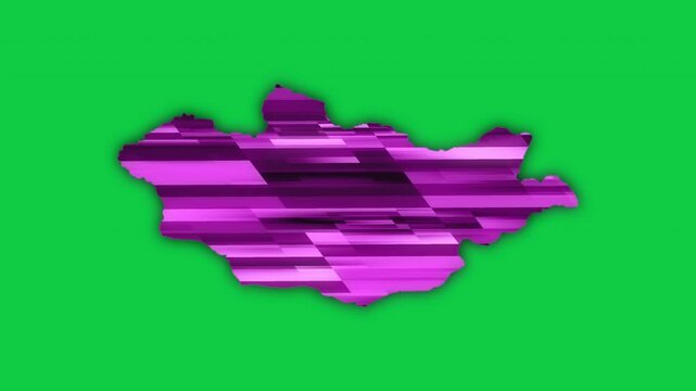 Mongolia purple news headline effect map pop animation green background