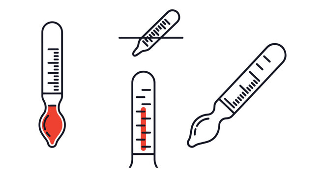 Hydrometer Line art vector modern abstract creative illustration