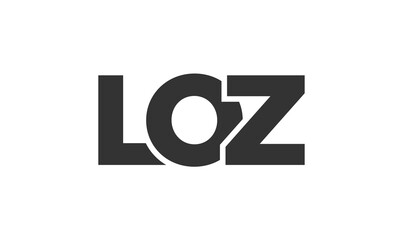 Obraz premium LOZ logo design template with strong and modern bold text. Initial based vector logotype featuring simple and minimal typography. Trendy company identity.