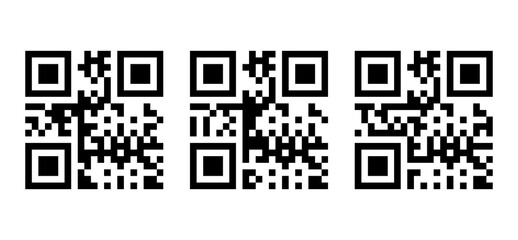 Fototapeta premium QR code pattern black and white modern digital scan design
