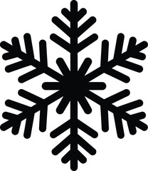 Fototapeta premium Silhouette simple snowflake winter season symbol vector illustration