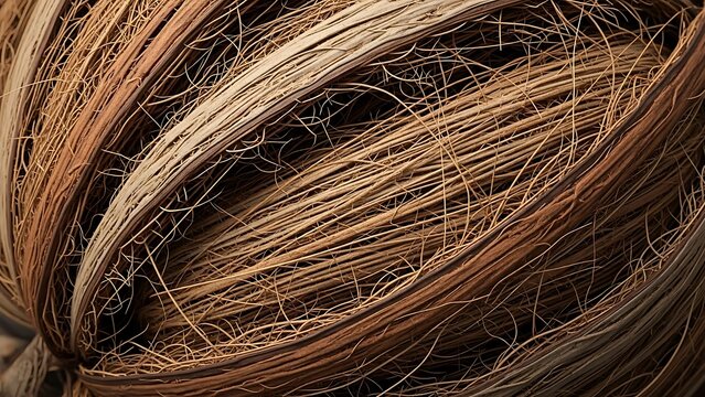 Brown hair texture close up.