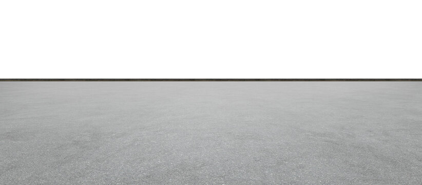 3d rendering empty asphalt floor background with white space