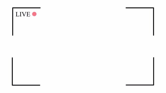 live button frame  Animation Simple live streaming icon animation with red circle blinking live streaming and broadcast icon in transparent background in4K animation with alpha channel 