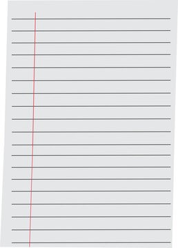 Realistic Register Page Paper Isolated on White Background