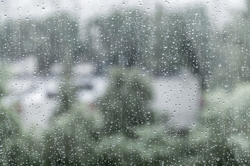 Obraz premium Raindrops on glass. Beautiful background.