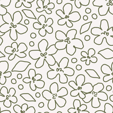 Vintage floral seamless pattern. Ditsy style for texture, fabric, wallpaper.