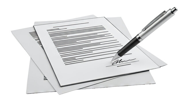 Signing a Contract with a Pen