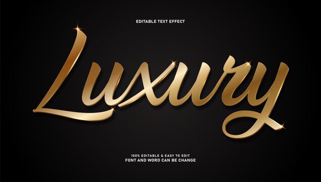 Luxury Golden Calligraphy Text Effect on Premium Black Background