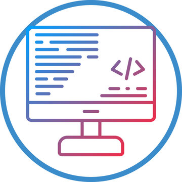 Coding Line Icon Style