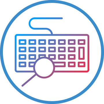 Keylogger Line Icon Style