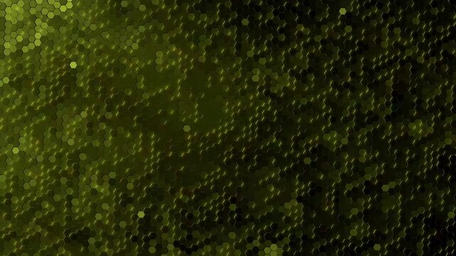Abstract Hexagon Grid Color Changing Background with Digital Tech Pattern