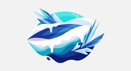 Obraz premium Abstract ice shards and melting snow or ice formations