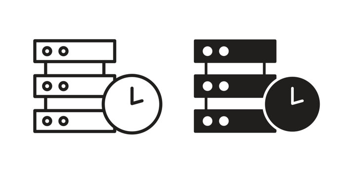 Real time data icon. modern vector symbols set