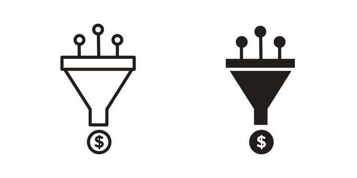 Sales funnel icon vector, Symbol, logo illustrations