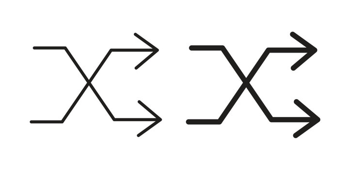 Shuffle icon vector, Symbol, logo illustrations