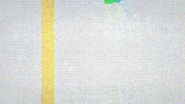 Retro TV Visual. Nostalgic Analog Television Test Bars With Scanline Effects And Color Stripes