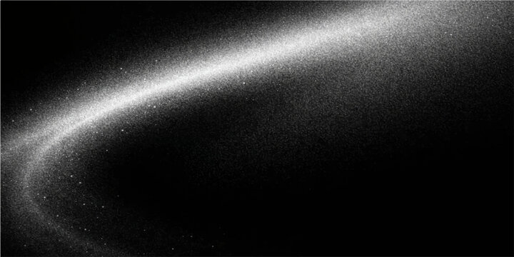 A cosmic, ethereal ring of light arcs gracefully against the endless, inky canvas of space, revealing a mesmerizing celestial dance.