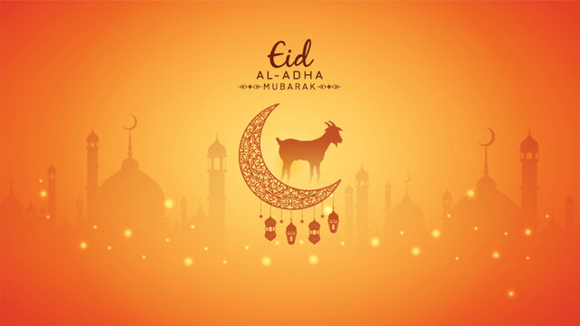 Eid Al-Adha Mubarak Greeting Background
