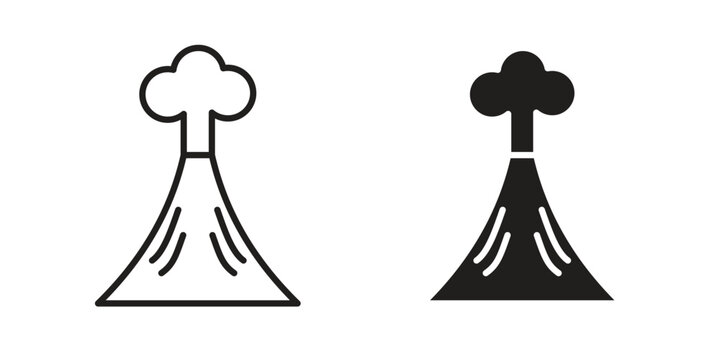 Volcano icon vector, Symbol, logo illustrations