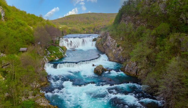 Una National Park (Nacionalni park Una) in Bosnia and Herzegovina, located near Bihac, is a natural wonder famous for its emerald green waters and magnificent waterfalls.