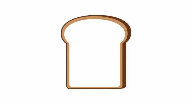 Stylized graphic of a single slice of white bread with brown crust