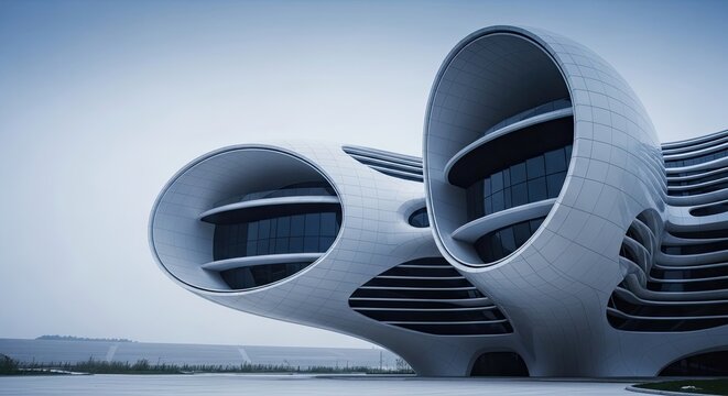 Futuristic architecture a striking view of the aldar hq building in abu dhabi uae