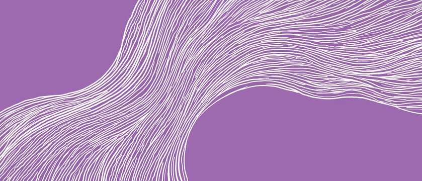 A minimalist solid purple background with wavy line pattern. Space for text. 