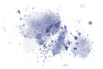 Obraz premium Blue Watercolor Splash Abstract Texture Isolated on Transparent Background 
