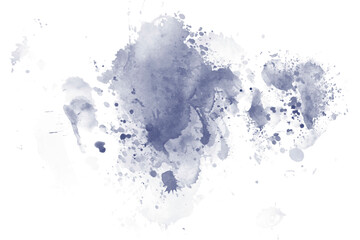 Fototapeta premium Blue Watercolor Splash Abstract Texture Isolated on Transparent Background 