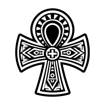 A filled style icon of ankh symbol