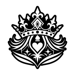 A glyph icon of crown symbol © creativestall
