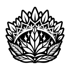 Regal crown icon in glyph style © creativestall