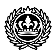 A glyph style icon of crown © creativestall