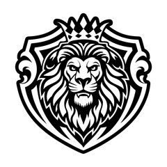 Obraz premium A solid style icon of guardian lion