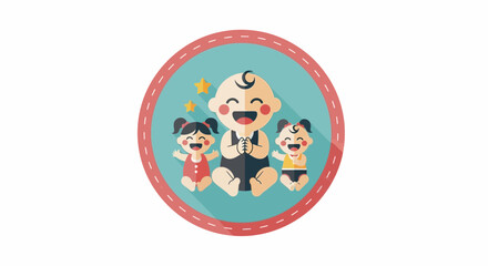 Fototapeta premium Happy Babies Celebration Joyful Childhood Fun.