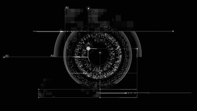 Hud futuristic interface digital target ui sci-fi suitable for technology presentations, gaming overlays Video overlay template with basic geometry element ideal as a futuristic title