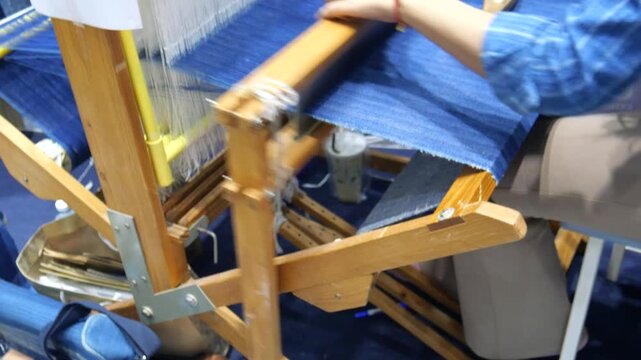 Thai traditional weaving loom