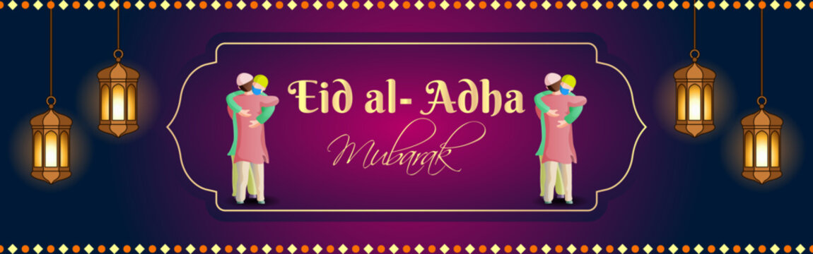 Vector illustration of Eid al Adha social media feed template