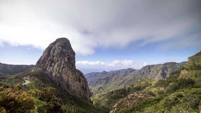 el roque deagando in la gomera canary islands