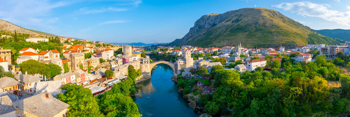 The Mostar Bridge (Bosnian: Stari Most) is a bridge over the Neretva River in the city of Mostar, Bosnia and Herzegovina.