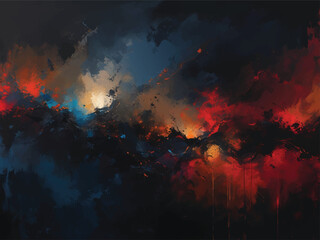 Obraz premium Dramatic Abstract Red Blue Light Texture Dark Artistic Background