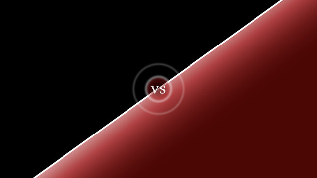  Versus screen background with black and red diagonal split for comparison