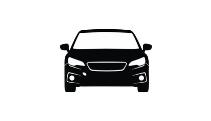 Fototapeta premium Black silhouette of a car