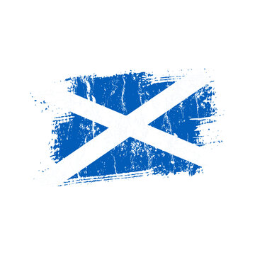 Scotland flag with grunge effect - vector illustration