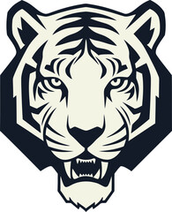 Black and white tiger head logo. © Civic