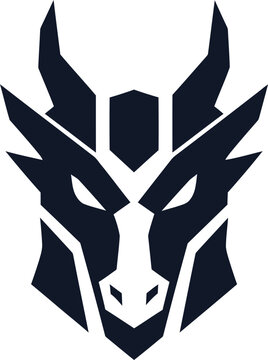 Stylized animal head logo design.